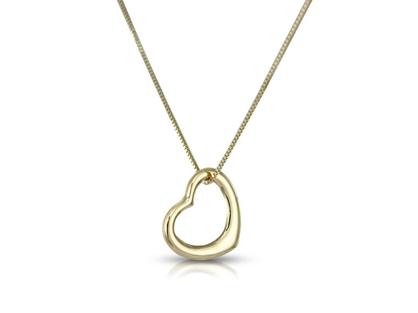 9ct Yellow Gold Open Heart Pendant