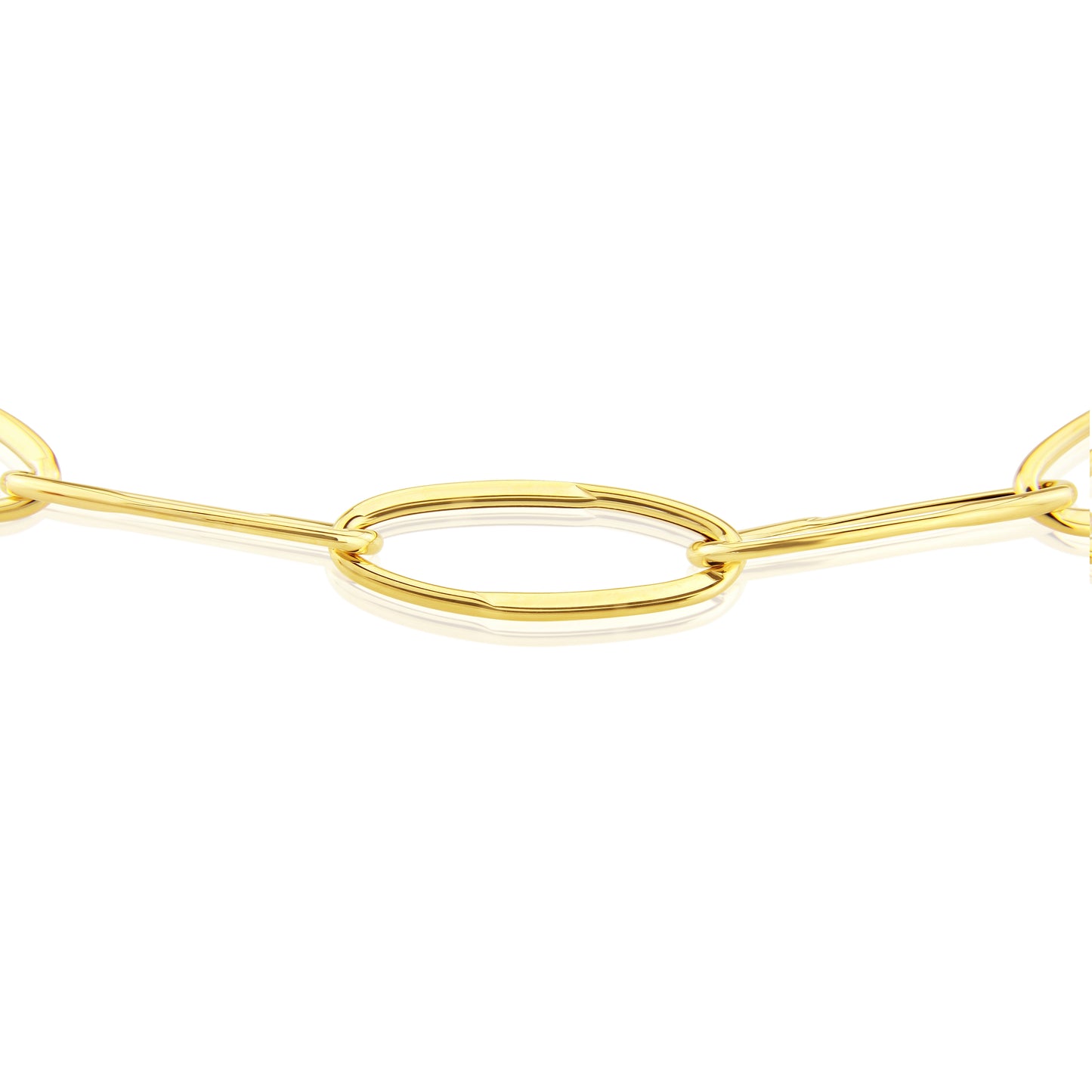 9ct Yellow Gold Oval Link Necklace