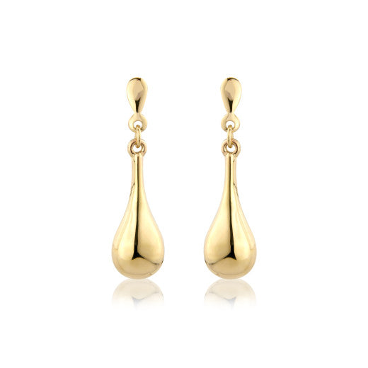 9ct Yellow Gold 'Bomb' Drop Earrings
