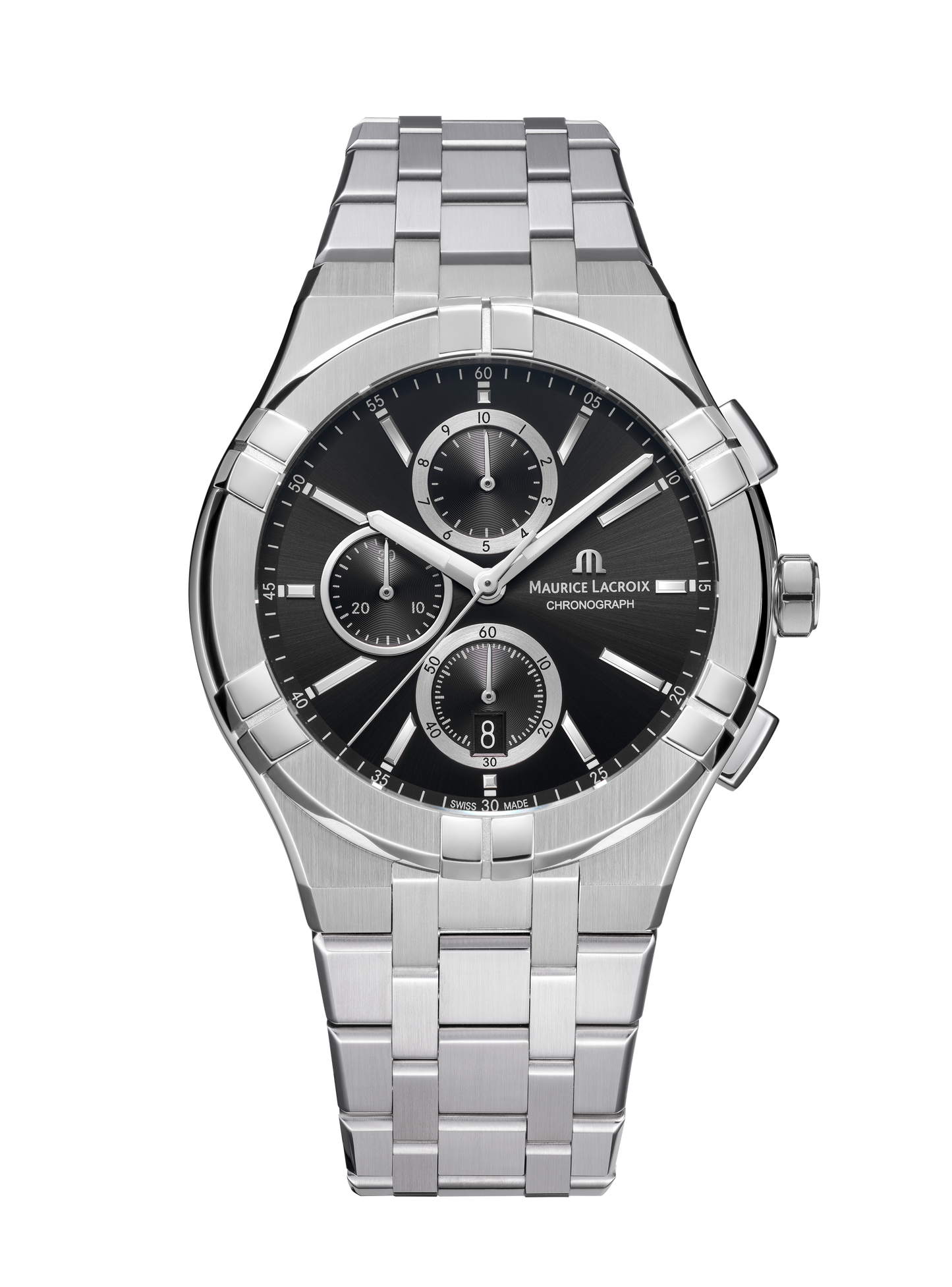 Maurice Lacroix Aikon Quartz Chronograph Black Dial AI1118-SS002-330-1