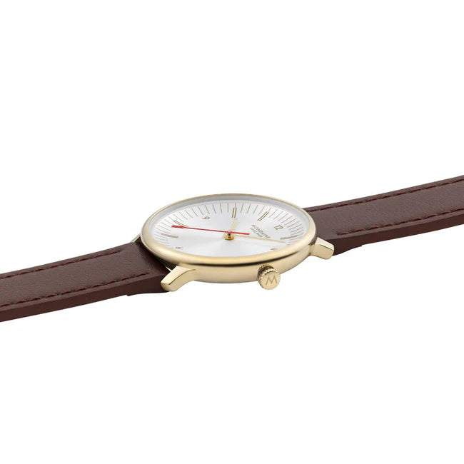 Mondaine Doppio 33mm Brown Vegan Leather Strap