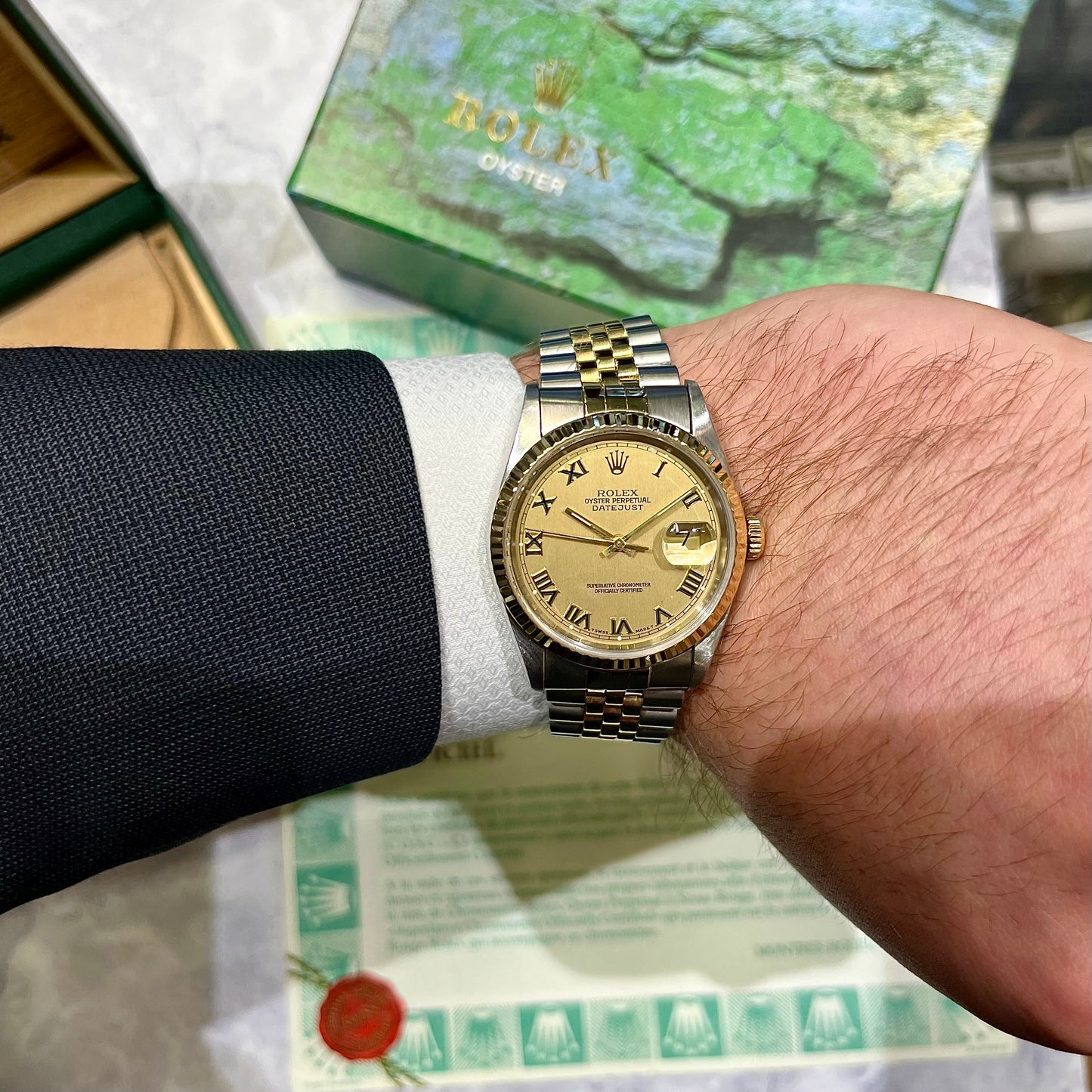 Pre-Owned Rolex Champagne Datejust