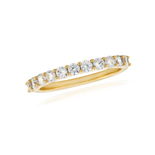 9ct Yellow Gold Cubic Zirconia Eternity Ring