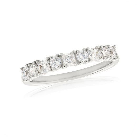 9ct White Gold Cubic Zirconia Eternity Ring