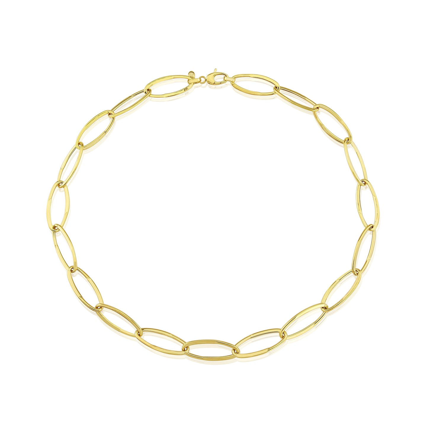 9ct Yellow Gold Open Oval Link Bracelet