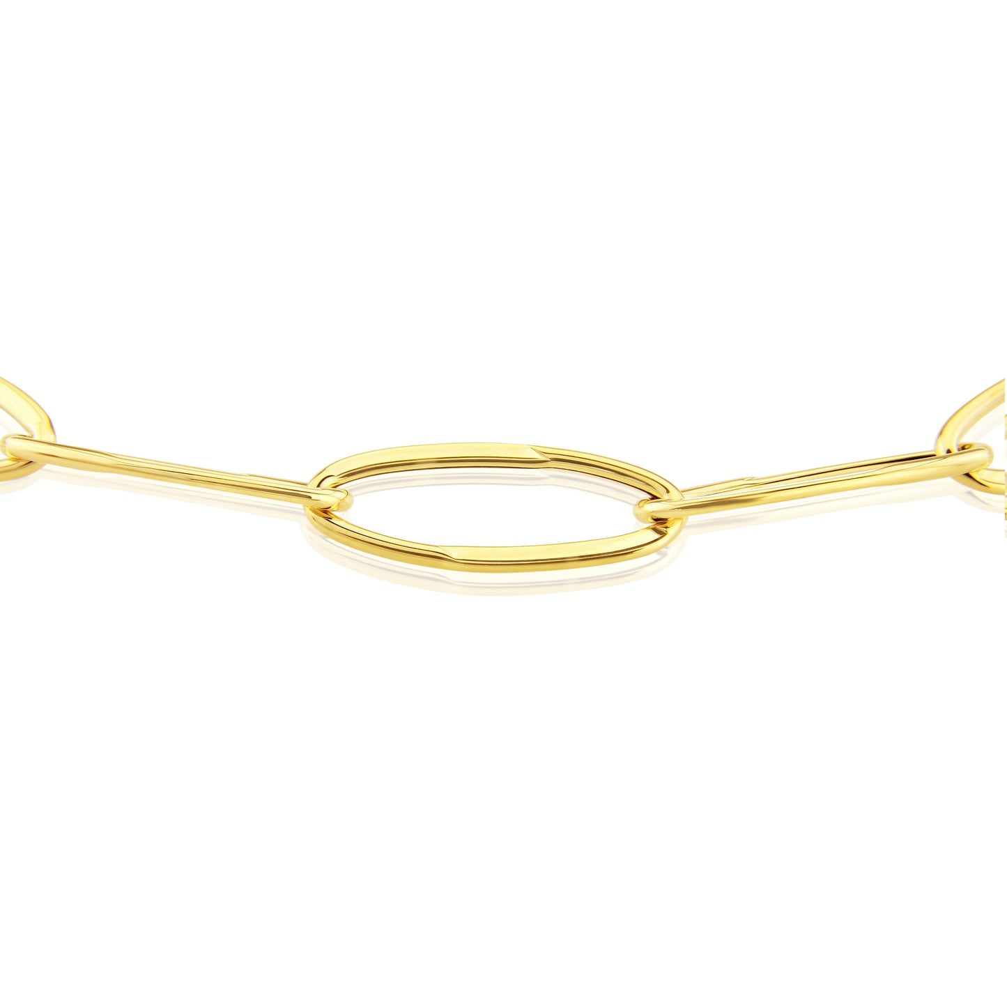 9ct Yellow Gold Open Oval Link Bracelet