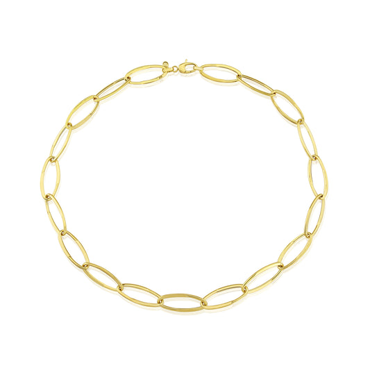 9ct Yellow Gold Oval Link Necklace