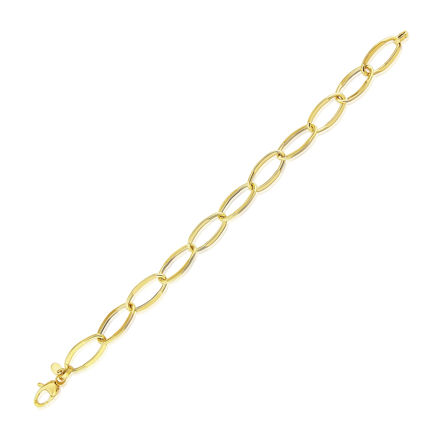 9ct Yellow Gold Open Oval Link Bracelet