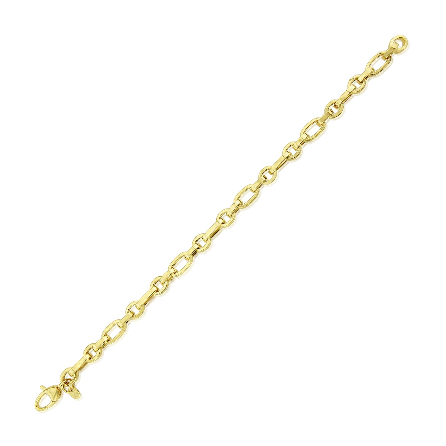 9ct Yellow Gold Fancy Oval Link Bracelet