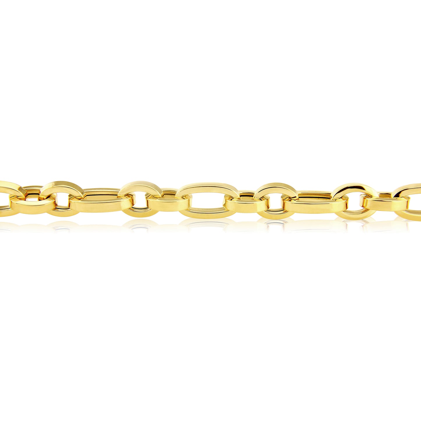 9ct Yellow Gold Fancy Oval Link Bracelet