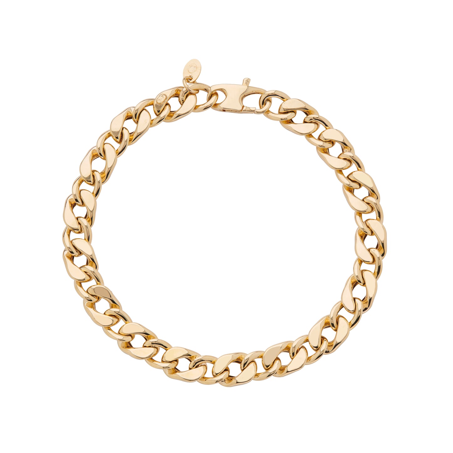 9ct Yellow Gold Polished Curb Bracelet