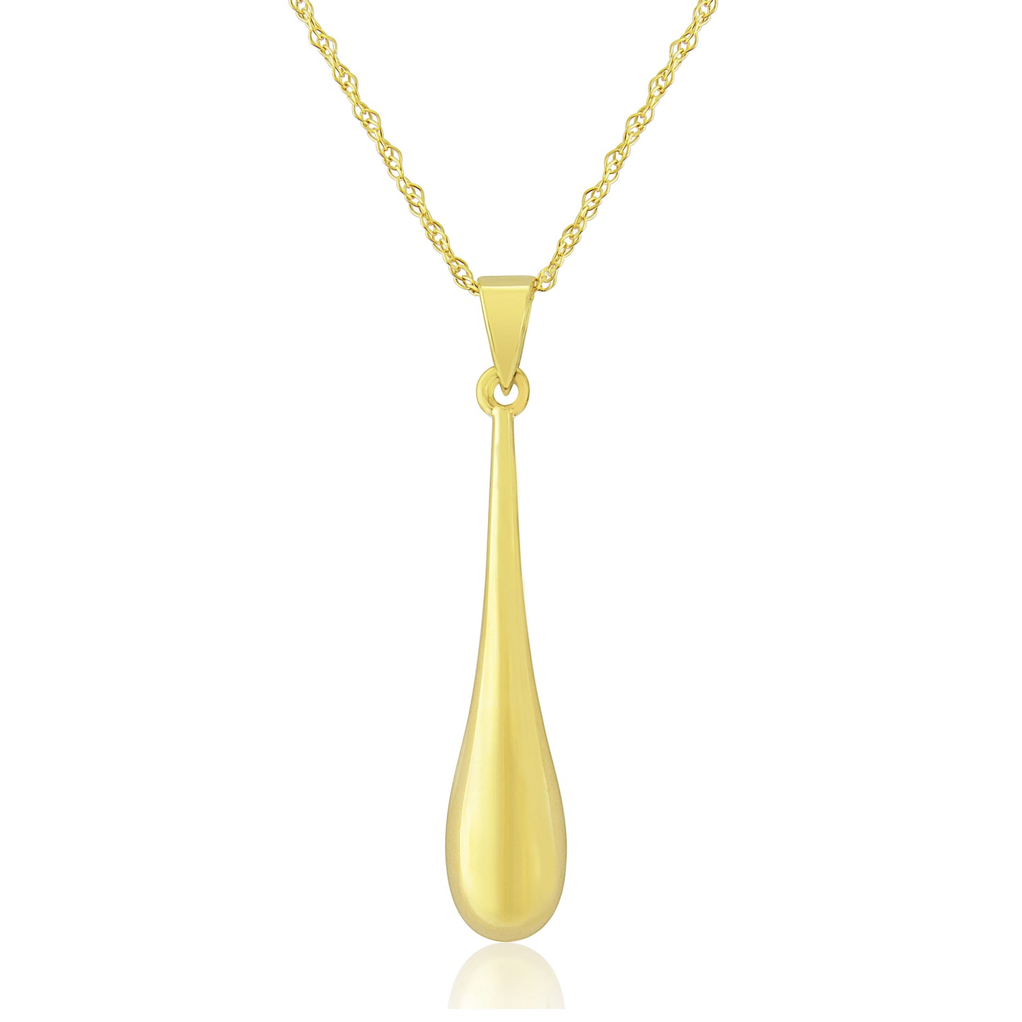 9ct Yellow Gold Teardrop Pendant