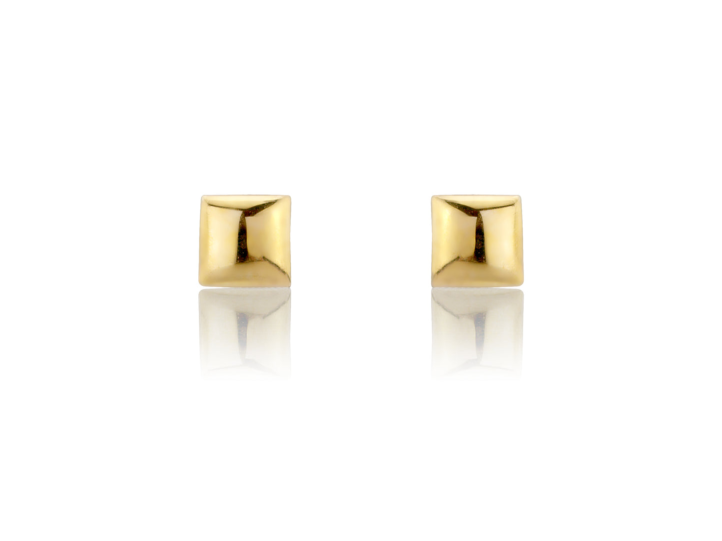 9ct Yellow Gold Square 5mm Stud Earrings