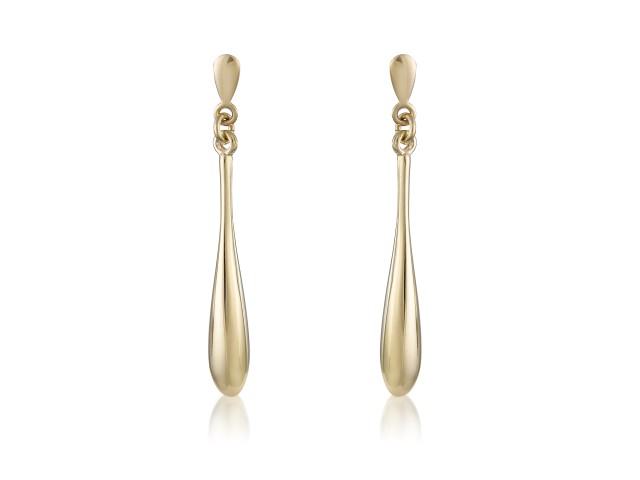 9ct Yellow Gold Teardrop Earrings