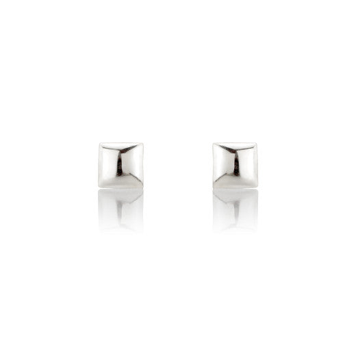 9ct White Gold Square 5mm Stud Earrings