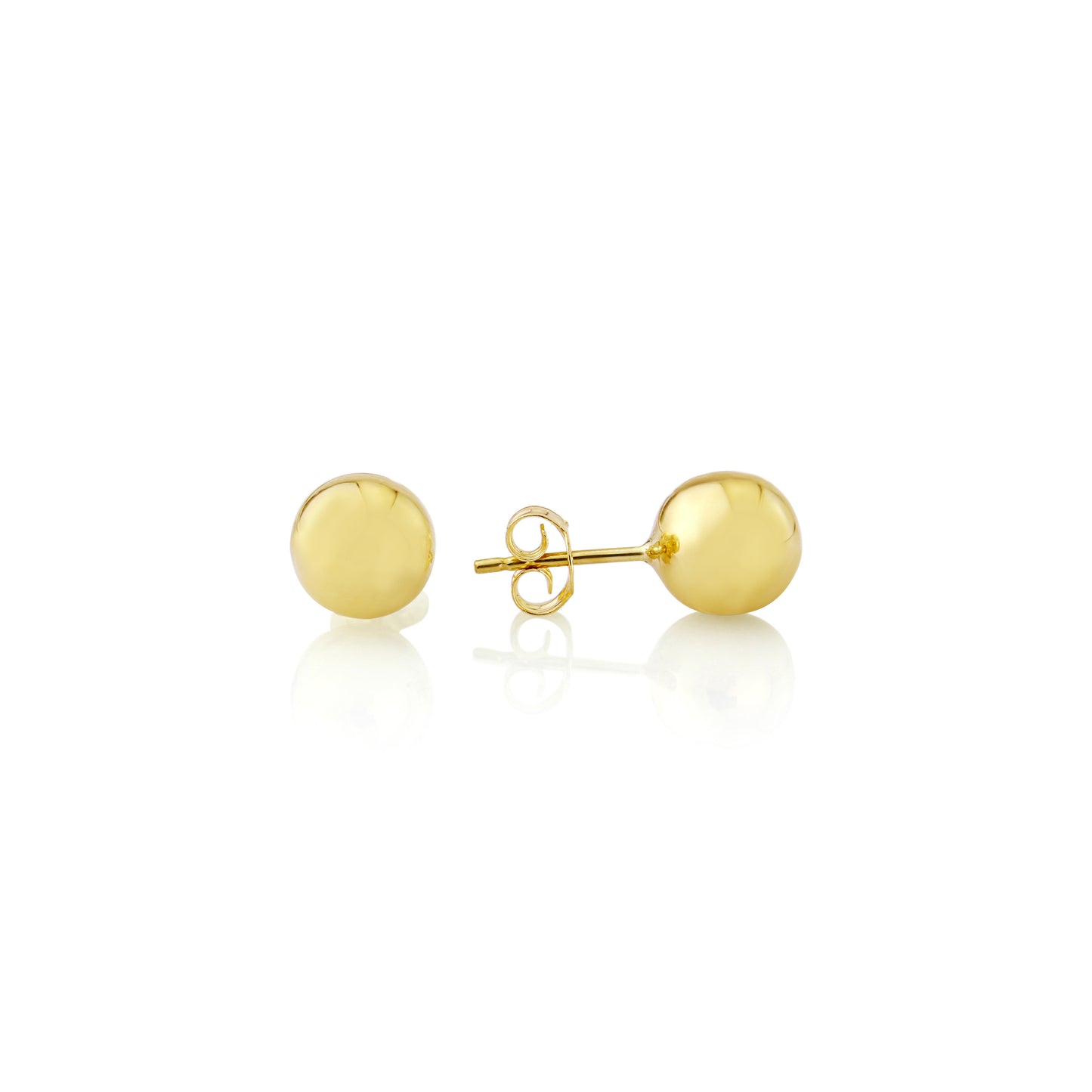 9ct Yellow Gold 7mm Ball Stud Earrings