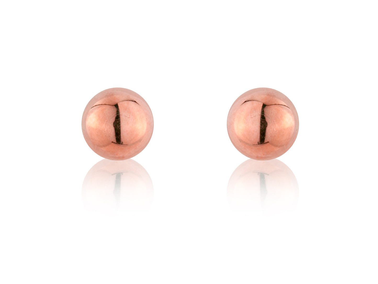 9ct Rose Gold 7mm Ball Stud Earrings