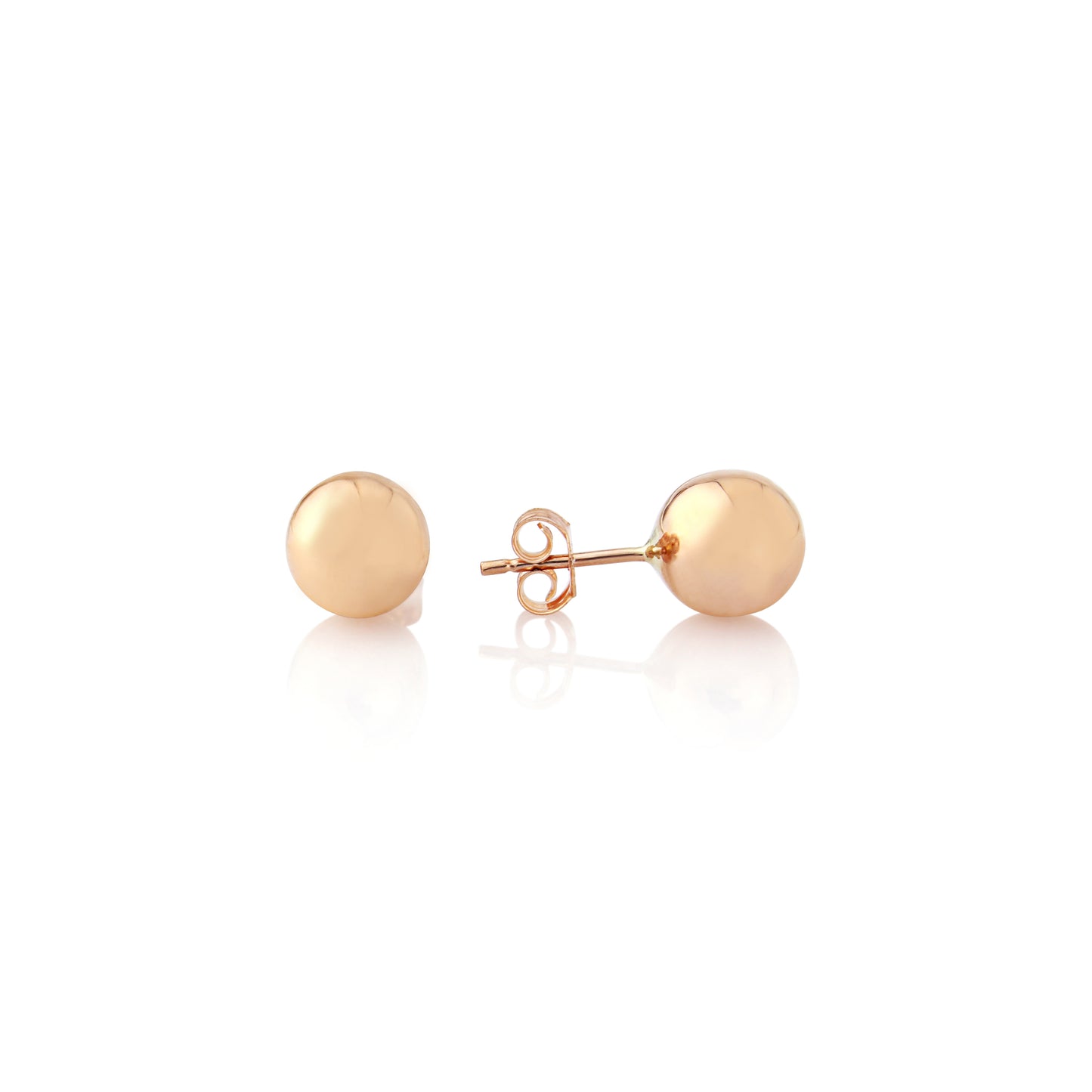 9ct Rose Gold 7mm Ball Stud Earrings