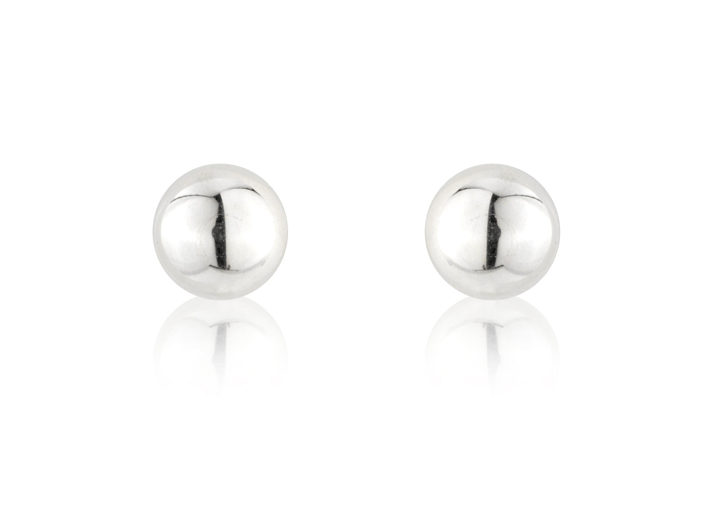 9ct White Gold 7mm Ball Stud Earrings