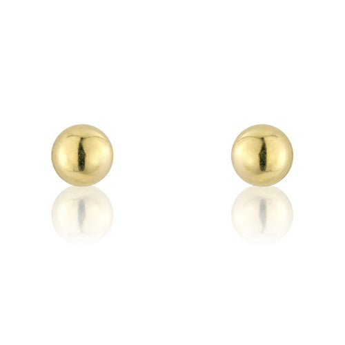 9ct Yellow Gold 5mm Ball Stud Earrings