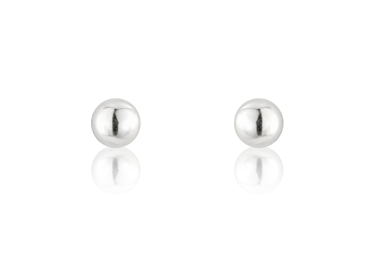 9ct White Gold 5mm Ball Stud Earrings