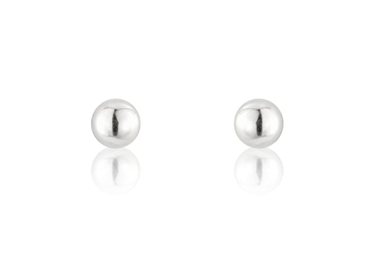 9ct White Gold 5mm Ball Stud Earrings