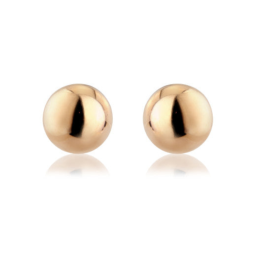 9ct Rose Gold 10mm Ball Stud Earrings