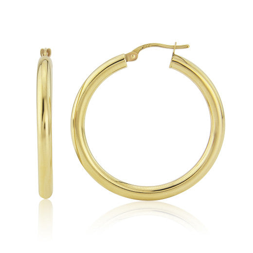 9ct Yellow Gold Large Hoop Earring