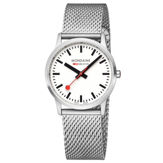 Mondaine Simply Elegant 36mm Gents Watch White