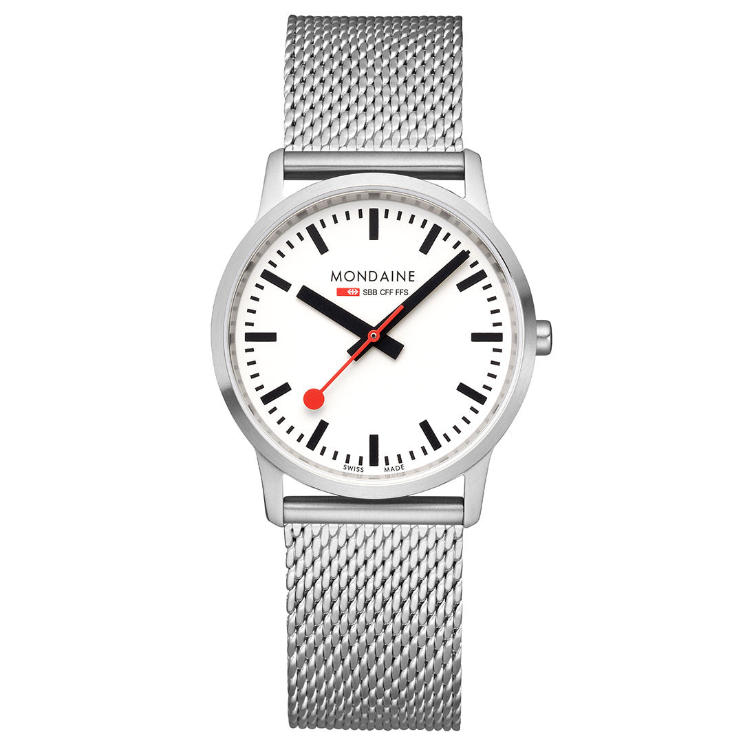 Mondaine Simply Elegant 36mm Gents Watch White