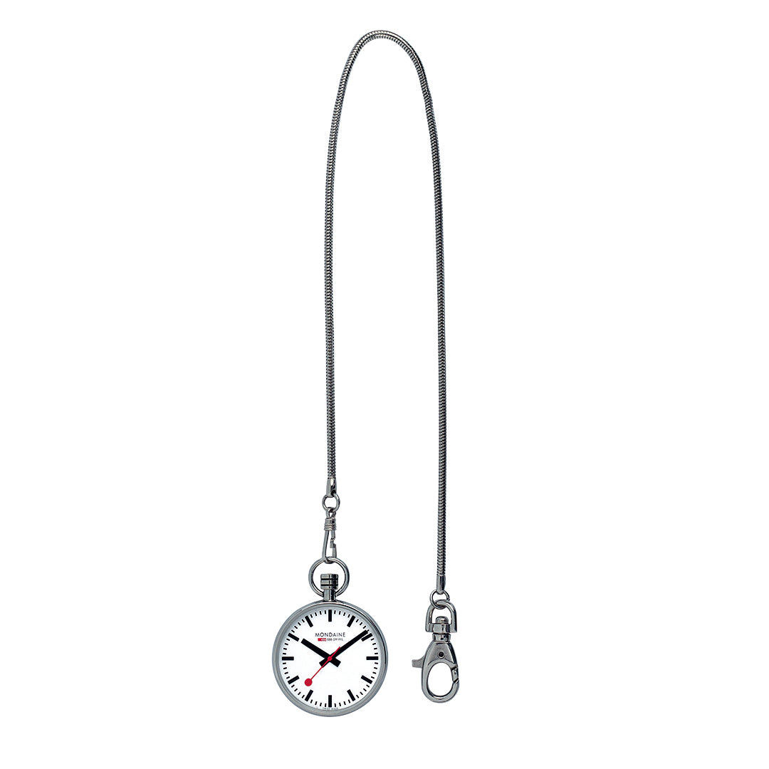 Mondaine Pocket Watch 43mm White Dial