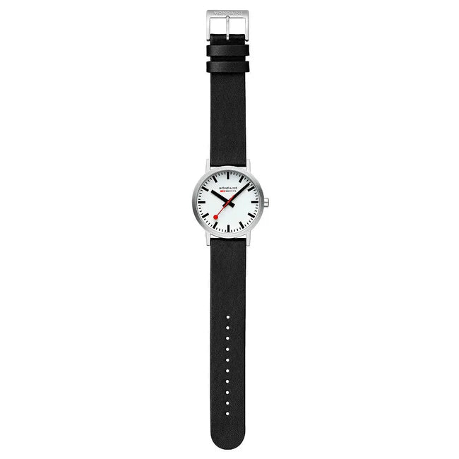 Mondaine Classic 40mm Vegan Grape Leather Strap