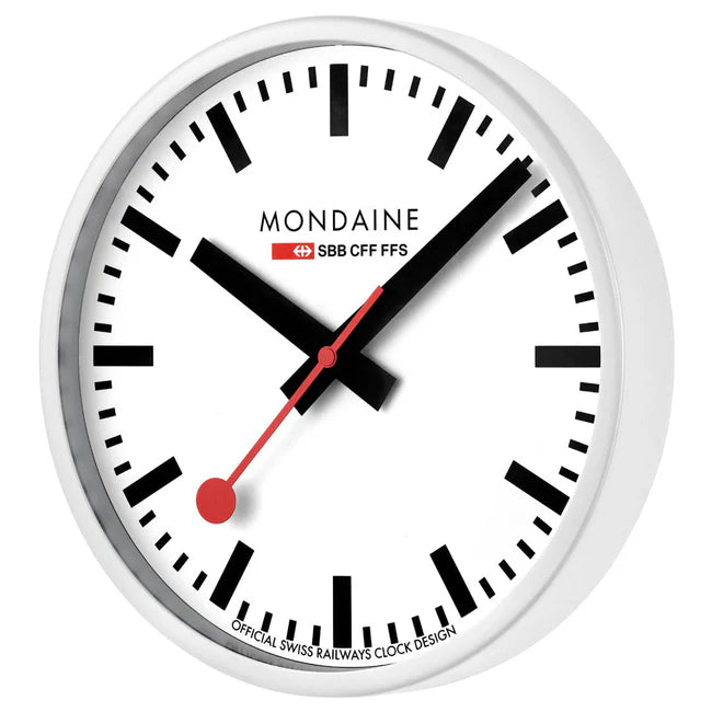 Mondaine 25cm Wall Clock White Frame