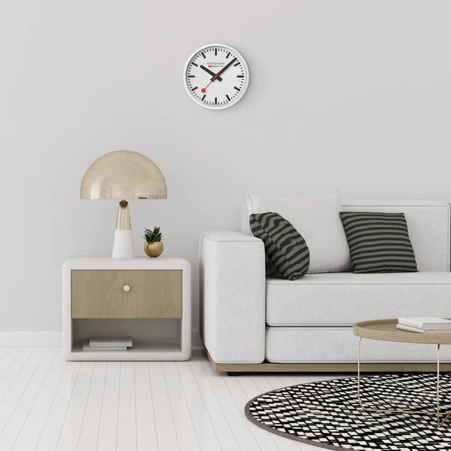 Mondaine 25cm Wall Clock White Frame