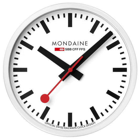 Mondaine 25cm Wall Clock White Frame