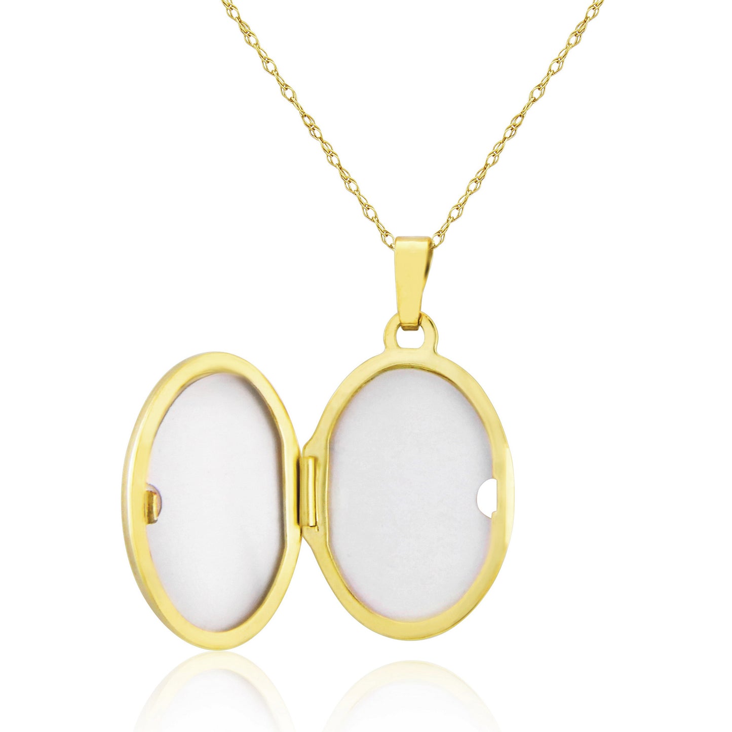 9ct Yellow Gold Diamond Oval Locket