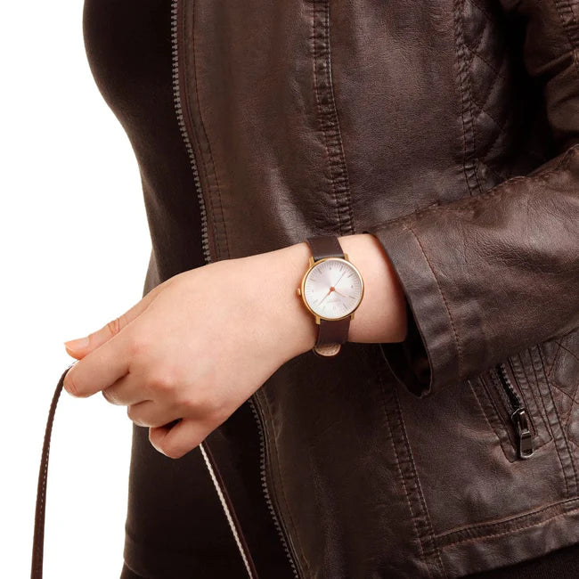 Mondaine Doppio 33mm Brown Vegan Leather Strap