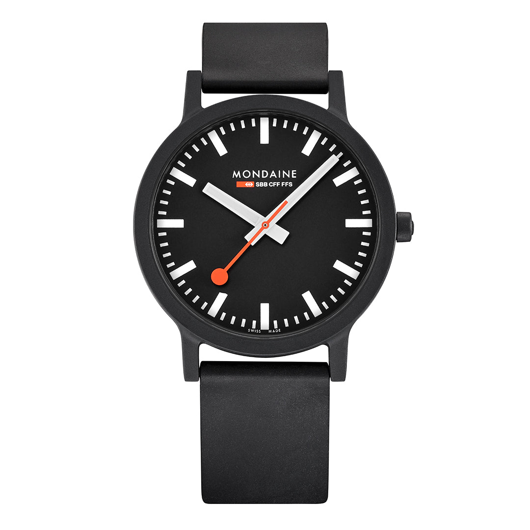 Mondaine Essence 41mm Gents Watch Black