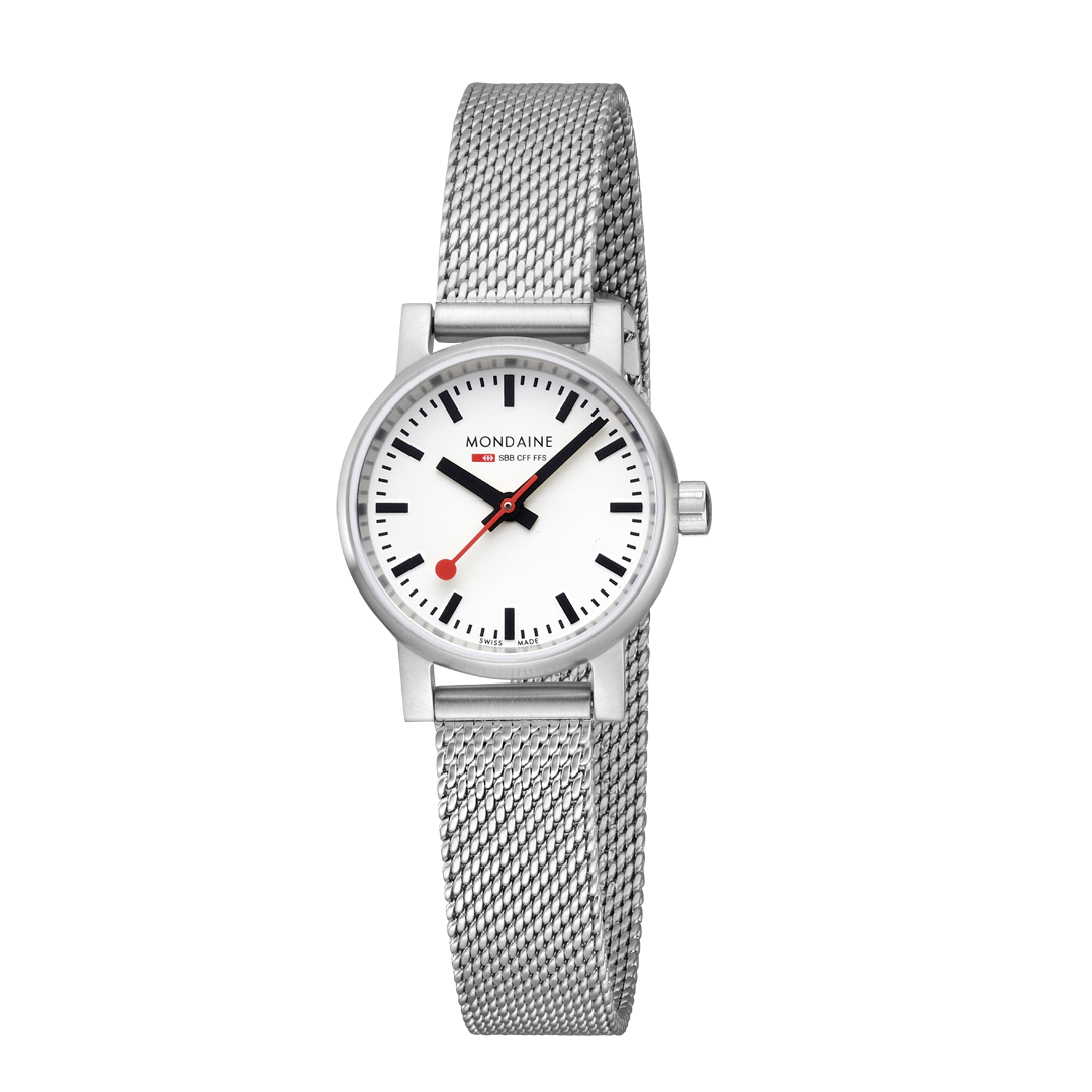 Mondaine Evo2 26mm Steel Ladies Watch White