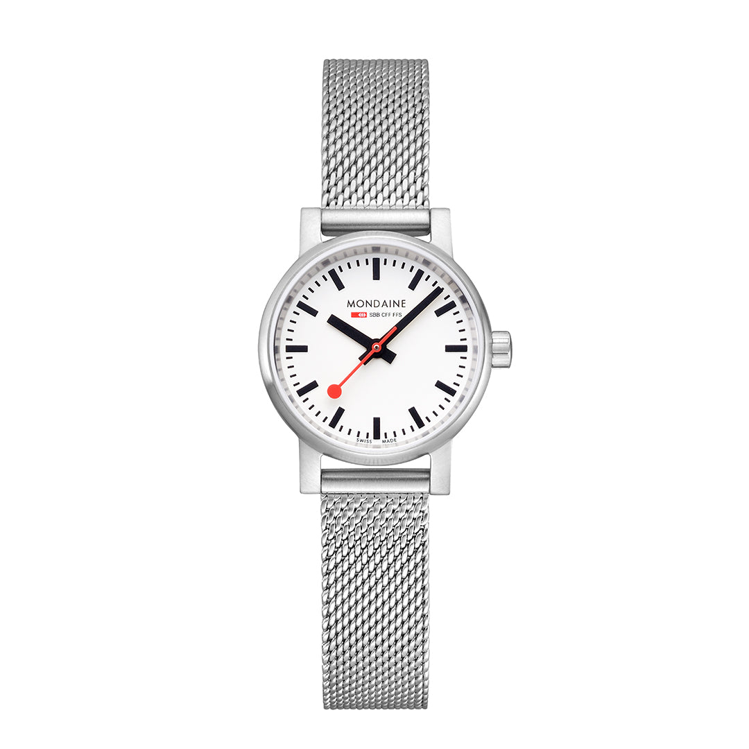 Mondaine Evo2 26mm Steel Ladies Watch White