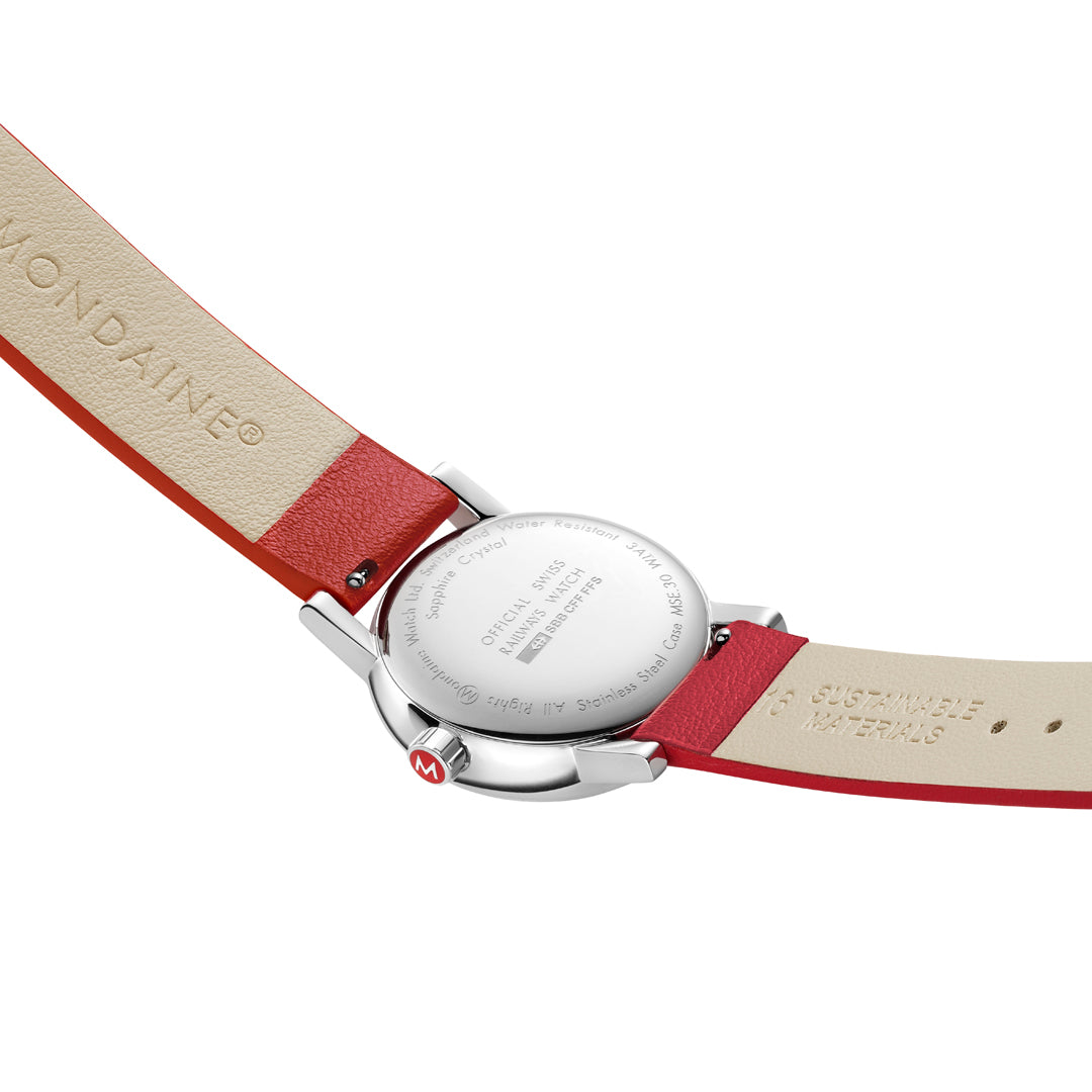 Mondaine Evo2 30mm Ladies Watch Red