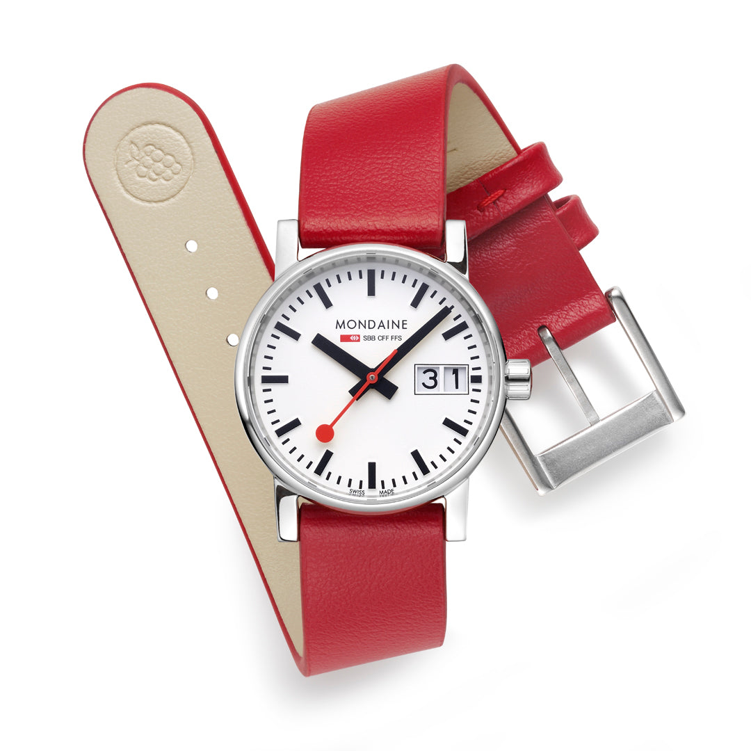 Mondaine Evo2 30mm Ladies Watch Red