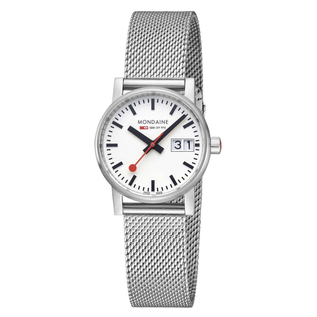 Mondaine Evo2 30mm Steel Ladies Watch White