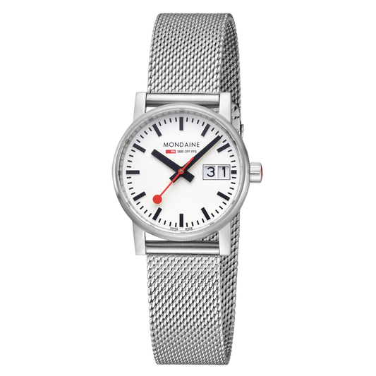 Mondaine Evo2 30mm Steel Ladies Watch White