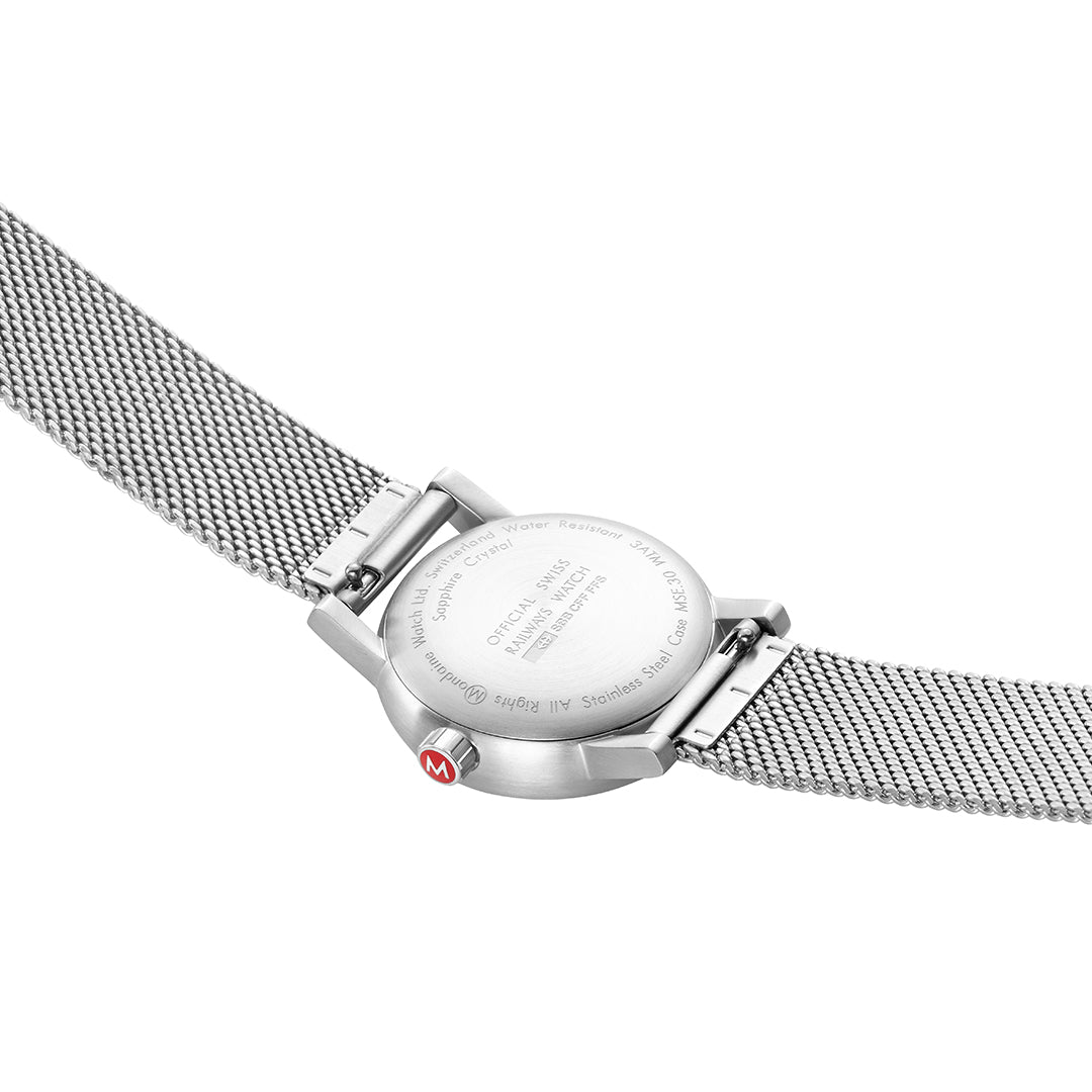 Mondaine Evo2 30mm Steel Ladies Watch White