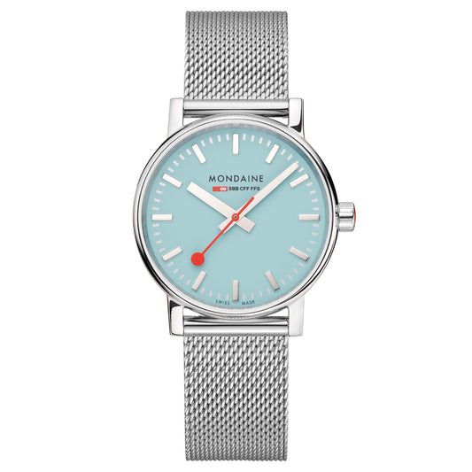 Mondaine Evo2 35mm Unisex Watch Turquoise