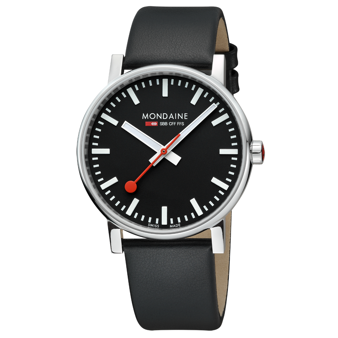 Mondaine Evo2 43mm Gents Watch Black