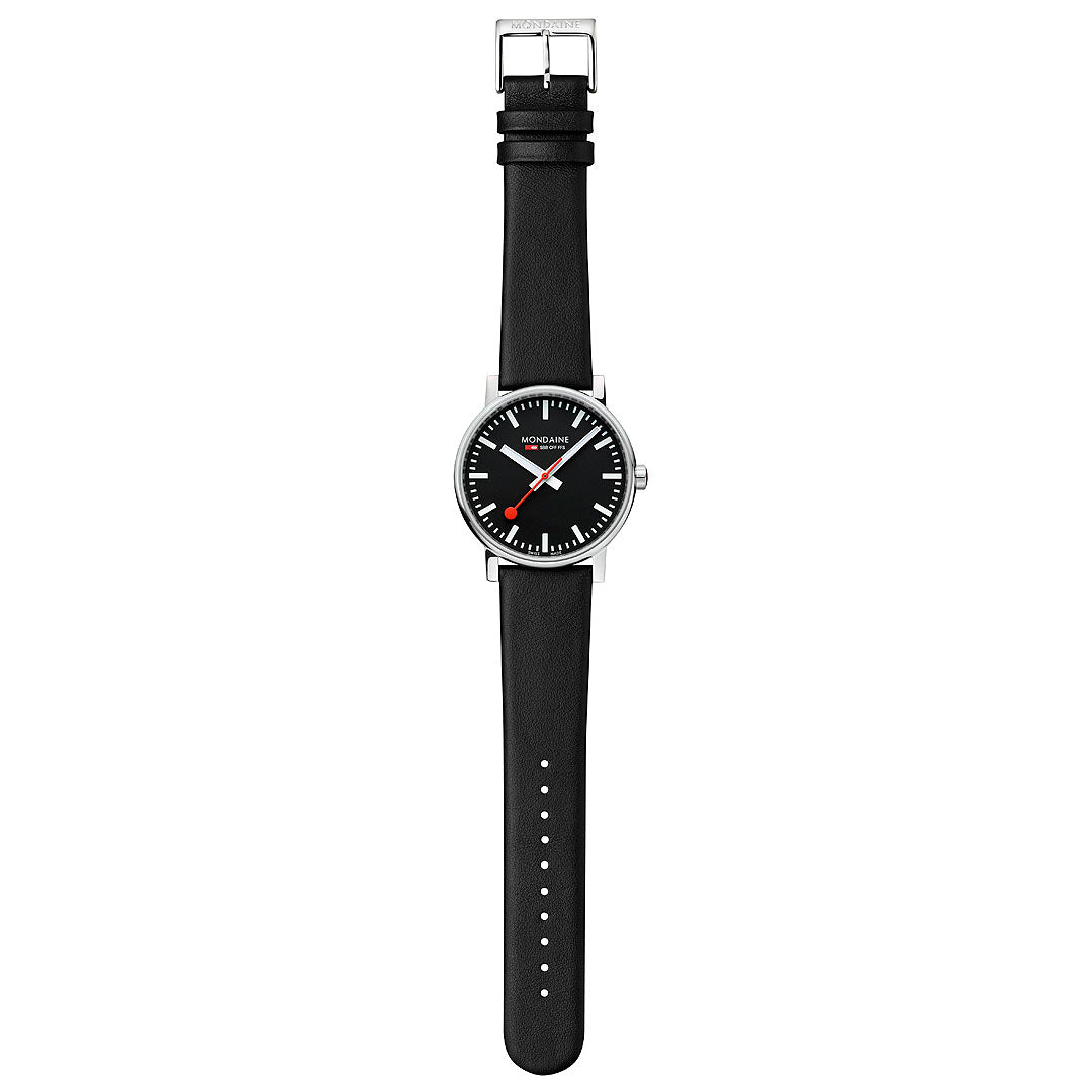 Mondaine Evo2 43mm Gents Watch Black