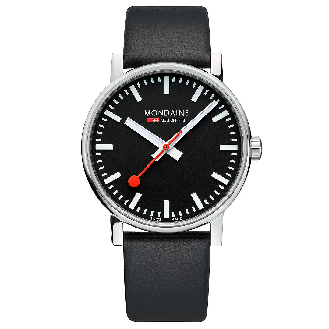 Mondaine Evo2 43mm Gents Watch Black