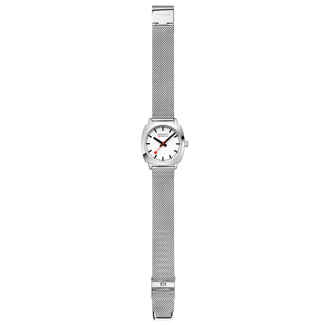 Mondaine Cushion 31mm Ladies Watch White